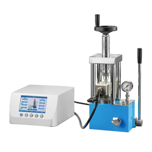 Laboratory 15T Manual Hydraulic Hot Press Machine With Cylindrical Heating Mold